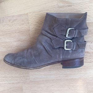 Suede ankle booties